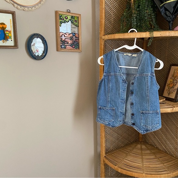 Vintage Jackets & Blazers - - Vintage jean vest